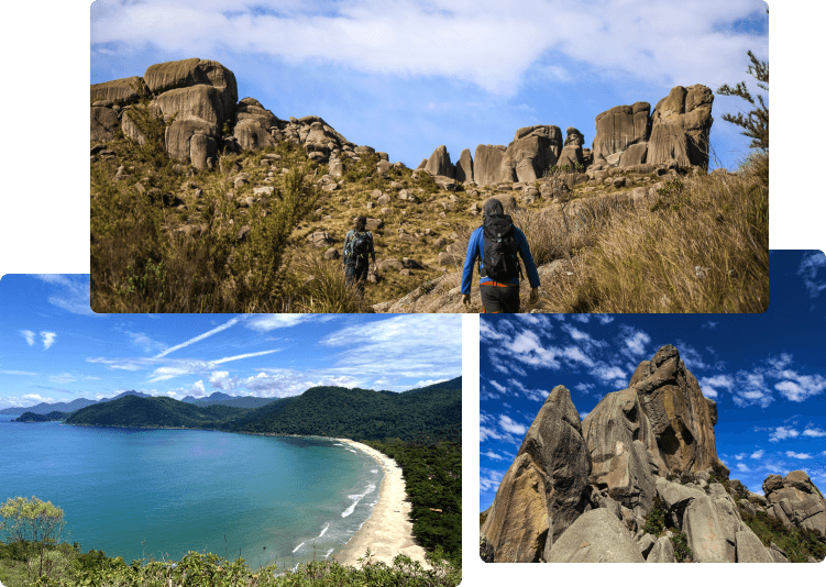 Conjunto de fotos de paisagens